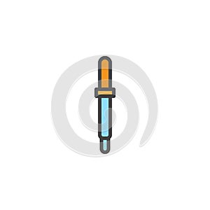 Eyedropper filled outline icon