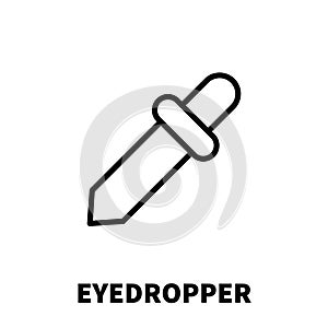 Eyedropper icon or logo in modern line style.