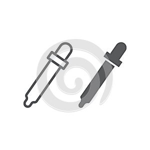 Eyedropper line and glyph icon