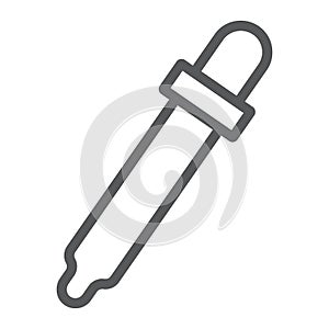 Eyedropper line icon, tools and design, pipette