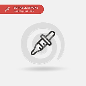 Eyedropper Simple vector icon. Illustration symbol design template for web mobile UI element. Perfect color modern pictogram on