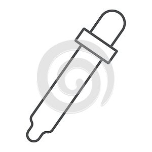 Eyedropper thin line icon, tools and design