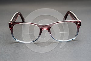 Eyeglasses with bifocal lenses photo