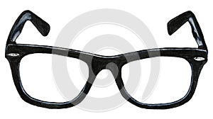 Eyeglasses Black and White Illustration