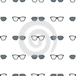 Eyeglasses Collection Pattern Vector Illustration
