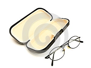 Eyeglasses and eyeglass case