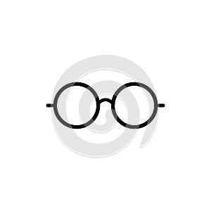 Eyeglasses icon. Glasses icon. Round Glasses Icon Symbol Set - Vector photo