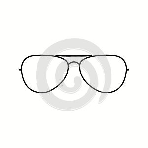Eyeglasses icon simple vector image