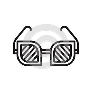 Eyeglasses icon vector isolated on white background, Eyeglasses