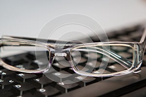 Eyeglasses with keyboard photo