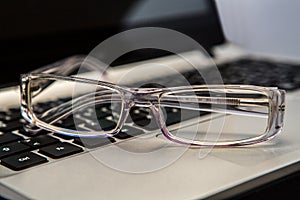 Eyeglasses with keyboard photo