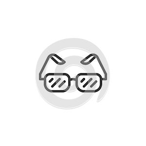 Eyeglasses line icon