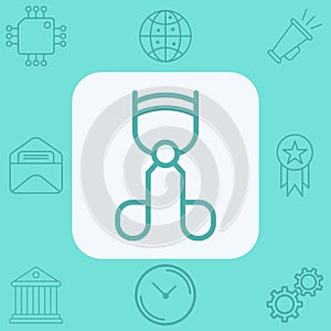 Eyelash curler vector icon sign symbol