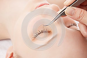 Eyelash extension photo