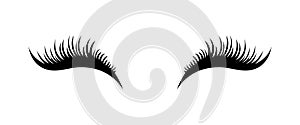 Eyelash extension logo. Vector illustration