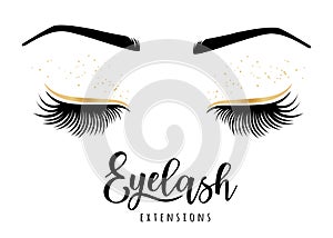 Eyelash extensions logo photo