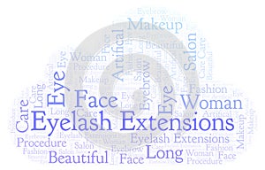 Eyelash Extensions word cloud.