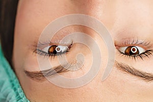 Eyelash lamination photo