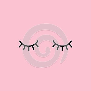 Eyelashes clip art icon 