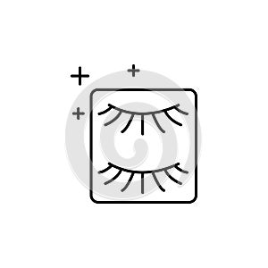 Eyelashes, false icon. Simple line, outline vector makeup icons for ui and ux, website or mobile application