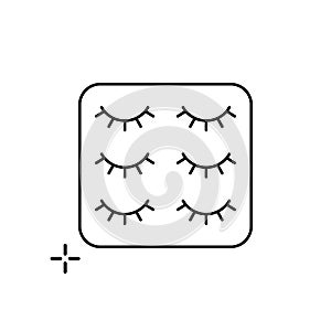 Eyelashes icon. Simple line, outline vector elements of beauty salon things for ui and ux, website or mobile application