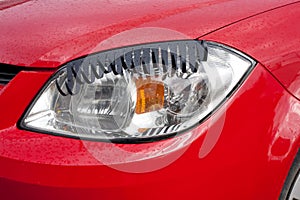 Eyelashes over Car Headlight