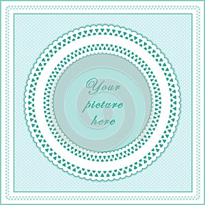 Eyelet Lace Frame, Seamless Background