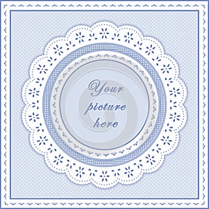 Eyelet Lace Frame, Seamless Background