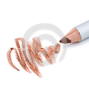 Eyeliner, eye contour, on white background