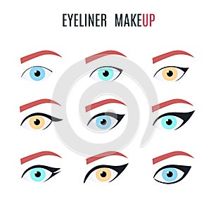 Eyeliner make up types