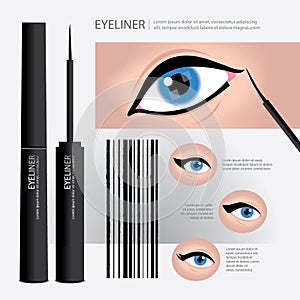 Eyeliner Packaging with Types of Eye Makeup