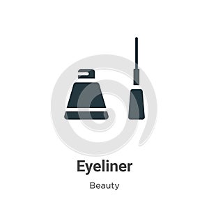 Eyeliner vector icon on white background. Flat vector eyeliner icon symbol sign from modern beauty collection for mobile concept