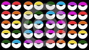 A pattern of sleepy eyes