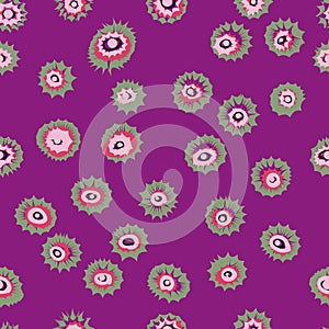 Eyes circles or colored blown seamless pattern. Vector texture EPS8