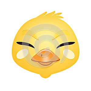 Eyes Closed Chicken Face Sticker On Isolated Tansparent Background, Png, Logo. Generative AI