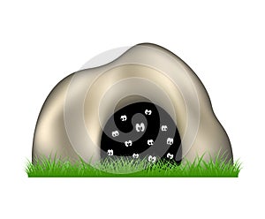 Eyes in the dark cave