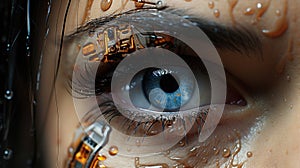 Eyes of the Future: Unveiling the Soul of a Female Cyborg