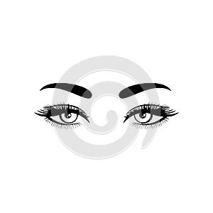 Eyes icon. Eyes symbol. Flat design. Stock - Vector illustration