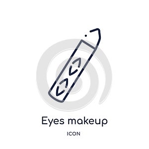 eyes makeup pencils icon from tools and utensils outline collection. Thin line eyes makeup pencils icon isolated on white