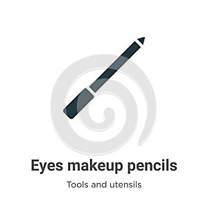 Eyes makeup pencils vector icon on white background. Flat vector eyes makeup pencils icon symbol sign from modern tools and