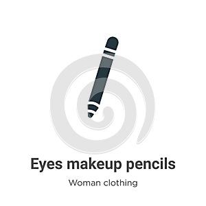 Eyes makeup pencils vector icon on white background. Flat vector eyes makeup pencils icon symbol sign from modern woman clothing