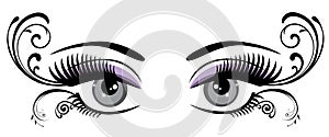 Eyes swirls vector