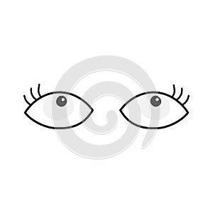 Eyes vector hand draw cute style