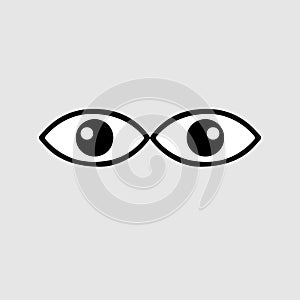 Eyes vector icon. Two eye