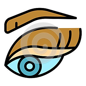 Eyeshadow blush icon vector flat