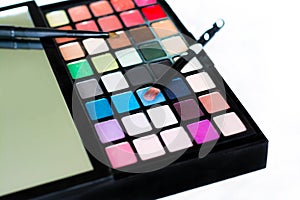 Eyeshadow palette closeup