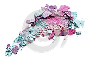 Eyeshadow on white background