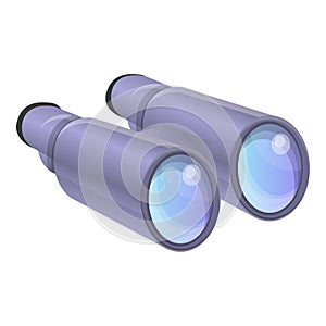 Eyesight binoculars icon, cartoon style