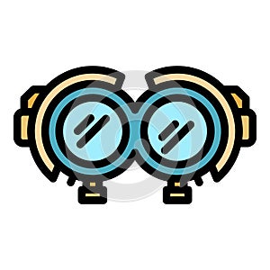 Eyesight testing device icon color outline vector