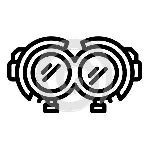 Eyesight testing device icon, outline style